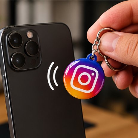 TapToFollow NFC Instagram Keychain